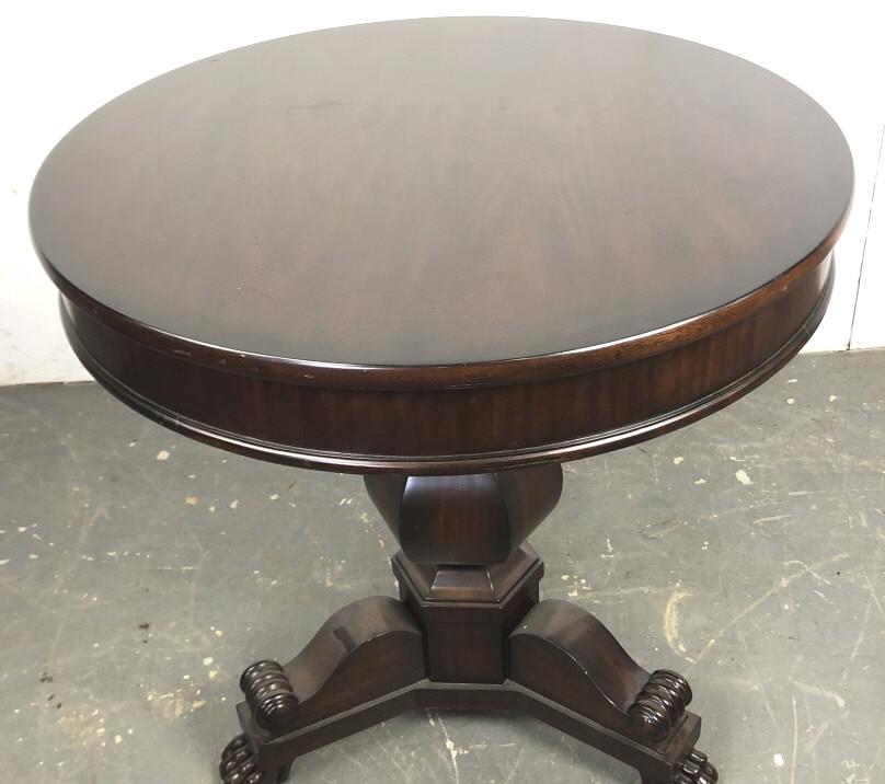 Ralph Lauren Mahogany Circular Side Table 30 1/2"h x (1 of 6)