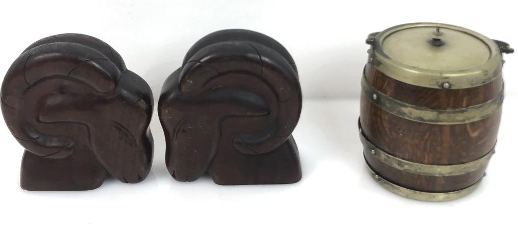 2 Art Deco Style Ram Head Bookends Together with (1 of 8)
