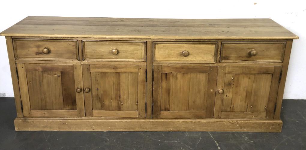 A Pine Buffet 32 1/2"h x 83 1/2"w x 20"d Condition,: 32 1/2"h x 83 1/2"w x 20"d Condition, scratches, scuffs,and dings, one knob missing