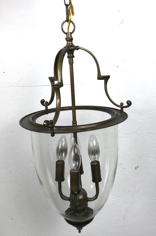 Hanging Hurricane Light Fixture Measures 44"(H) x12": Measures 44"(H) x12" Diameter. Approx. 40" Of chain. Condition, untested.