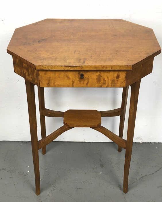 A  19th Century Maple Sewing Table with fitted (1 of 4)