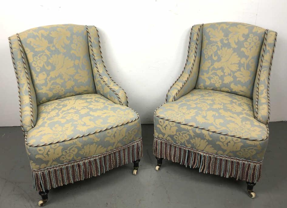 Petite Uphoslstered Side Chairs 30"h x 23 1/2"w x 23"d. (1 of 4)
