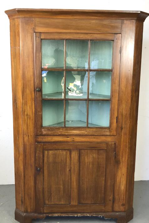 19th Century American Corner Cabinet 78 1/4"h x 49"w x (1 of 6)