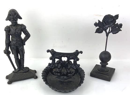 2 Cast Iron Doors Stops Together with cast iron foot (1 of 6)