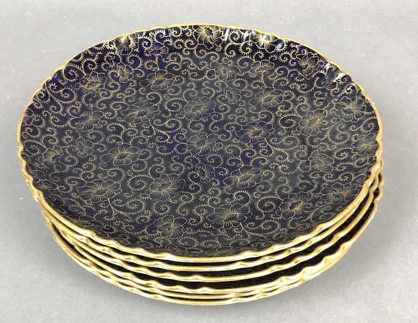 Set of 6 Mintons's Blue and Gilt Decorative Plates 8 (1 of 4)