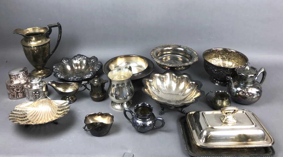 A Group of Silverplate. Approximately 18 items. (1 of 6)