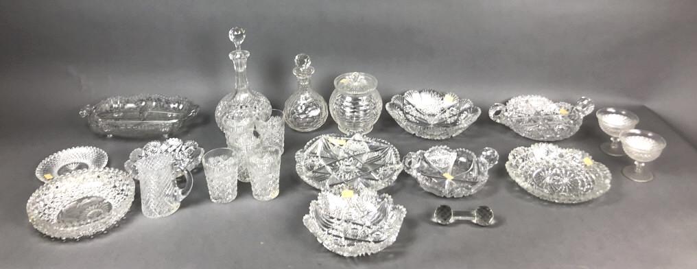 A Group of Cut Glass, Crystal and Etched Glass Tallest (1 of 9)