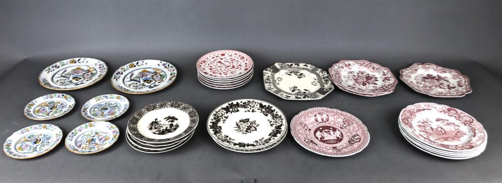 A Group of Transfer-ware and Other Plates. (1 of 10)