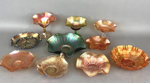 A Group of Carnival Glass Table Articles (1 of 9)