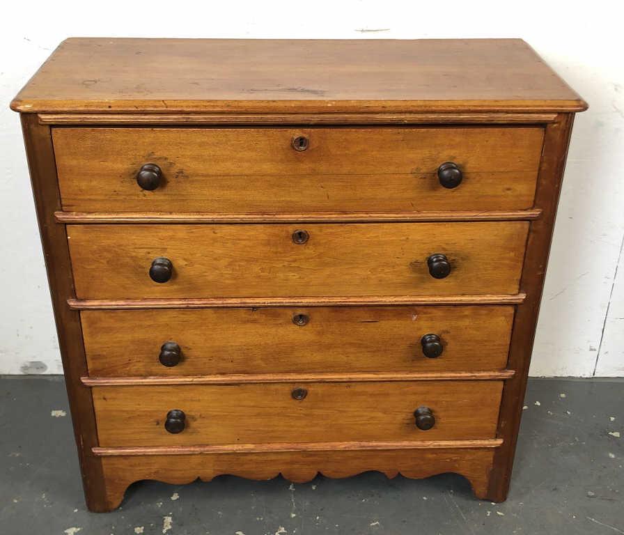 19th Century Maple 4 Drawer Chest (1 of 6)