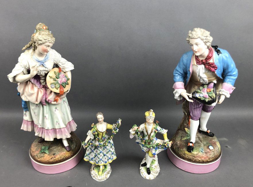 2 Dresden Porcelain Figures. (1 of 8)