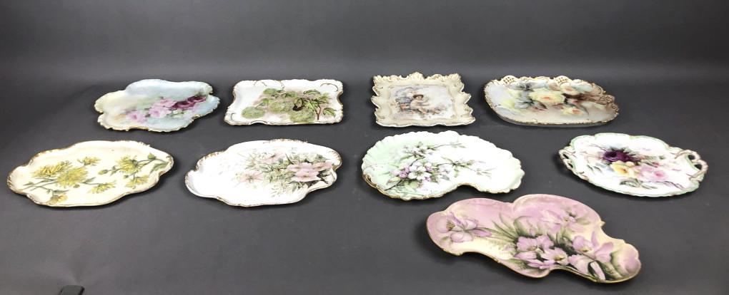 A Group of Limoge & Other Floral Decorated Plates (1 of 6)