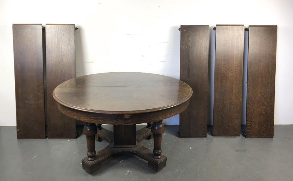 Oak Circular Dining Table (1 of 6)