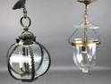 2 Glass Hurricane Lanterns