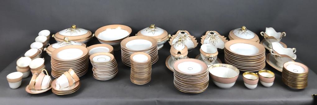 19th Century Pink or Peach Partial Dinner Service (1 of 10)