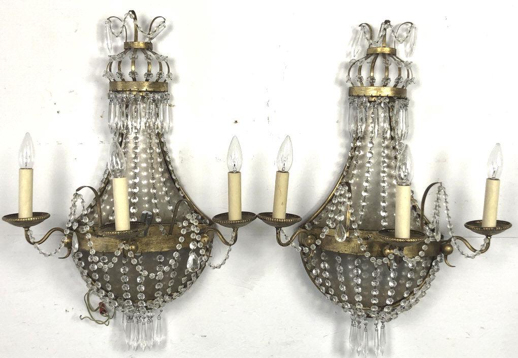A Pair of Regency Style Gilt Metal Sconces (1 of 4)