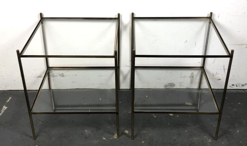 A Pair of Brass 2 Tier Side Tables (1 of 3)