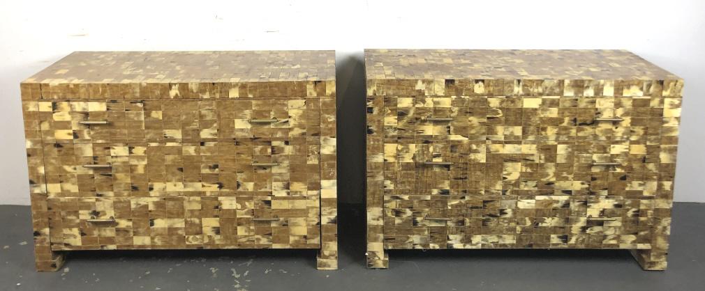 PR Mid Century Mod Style Horn Veneered Commodes (1 of 8)