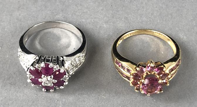 Two 14k Gold and Precious Stone Rings (1 of 4)