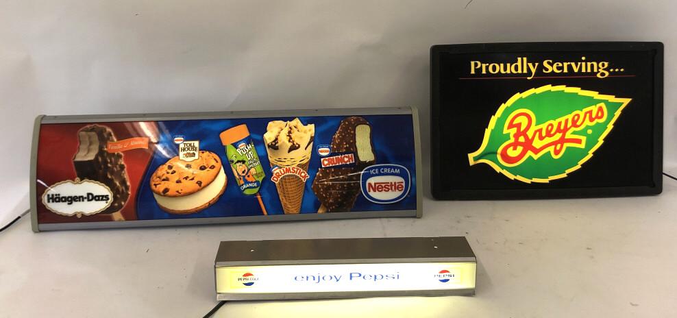 3 Illuminated Food & Beverage Signs (1 of 5)