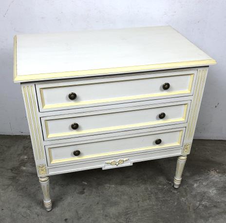 Louis XVI style 3 drawer side cabinet (1 of 3)