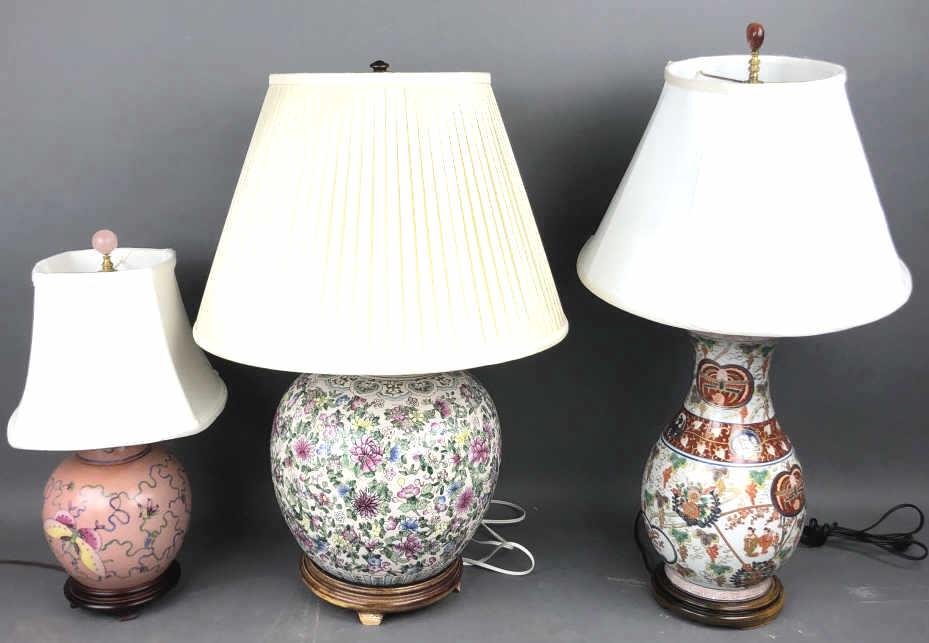 Three Asian Porcelain Lamps (1 of 5)