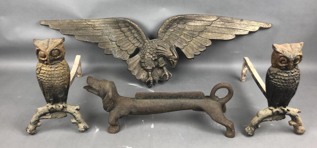 A Pair of Owl Andirons (1 of 6)