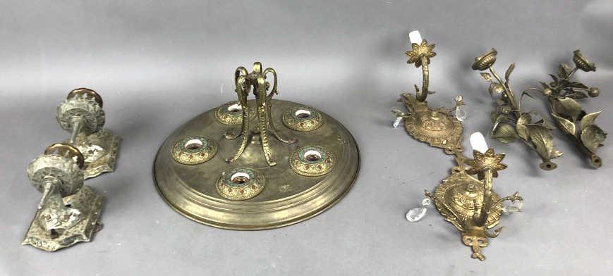 Art Deco Style 5 Light Chandelier. (1 of 6)