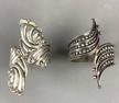 2 Mexican Silver Arm Cuff Bracelets