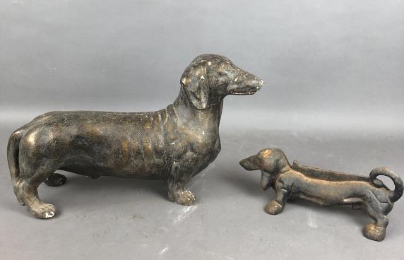 A Dachshund Boot Scraper & Chalkware Figure (1 of 12)