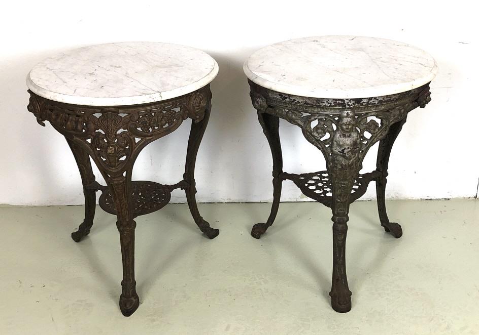 2 Cast Iron & Marble Top Pub Tables (1 of 6)