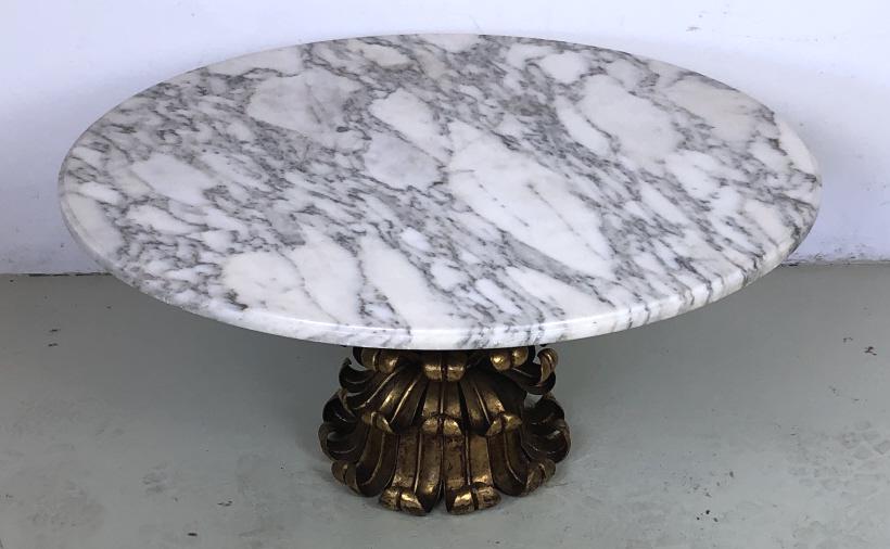 Florentine Style Gilt Metal & Marbletop Low Table (1 of 4)