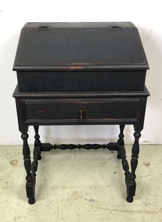 William & Mary Style Blue Painted Desk (1 of 4)