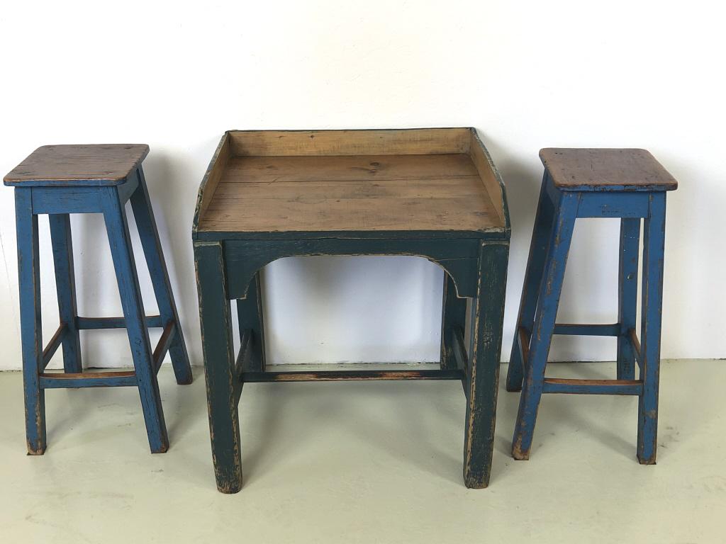 Green Painted Country Clerks Desk (1 of 7)