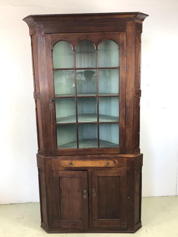 19th Century American Corner Cabinet (1 of 9)