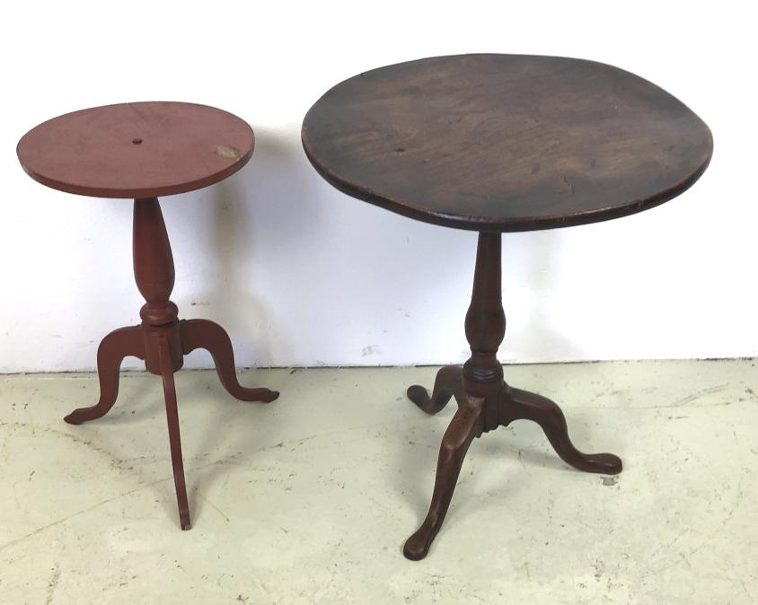 19th C. Oak Circular Side Table (1 of 7)