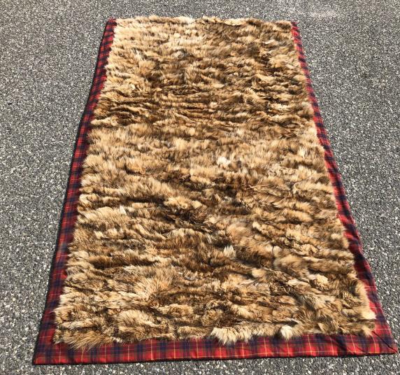 Chinchilla Throw with Tartan Backing (1 of 5)
