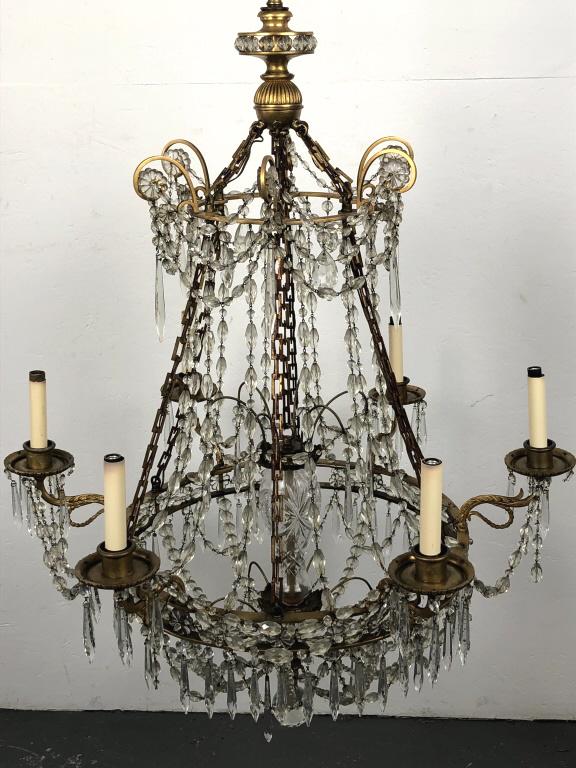 Neoclassical Style 6 Light Chandelier (1 of 3)