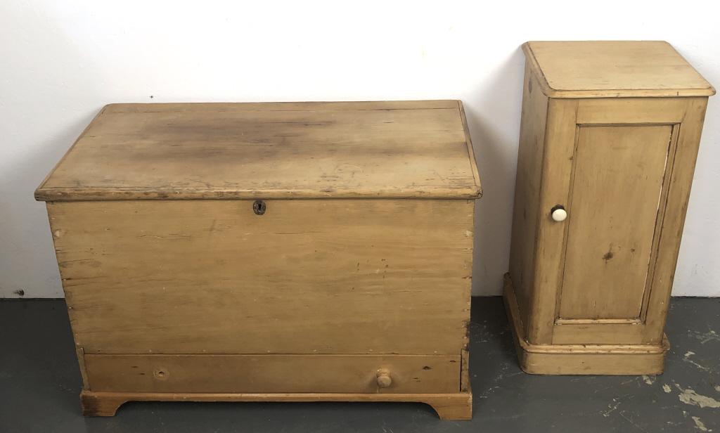 A Pine Blanket Chest And A Bedside Table (1 of 10)