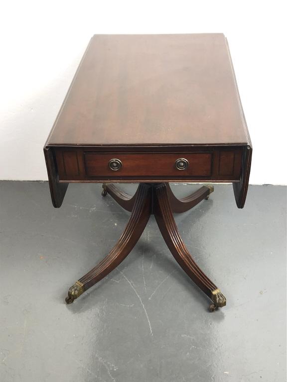 Regency Mahogany Drop Leaf Side Table (1 of 5)