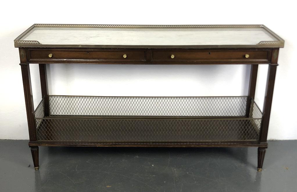 Louis XVl Style Marble Top Server. (1 of 8)