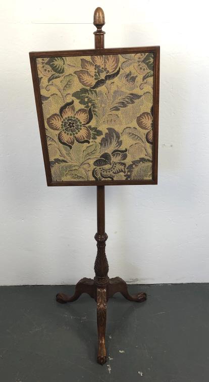 Georgian Style Mahogany Pole Screen (1 of 4)