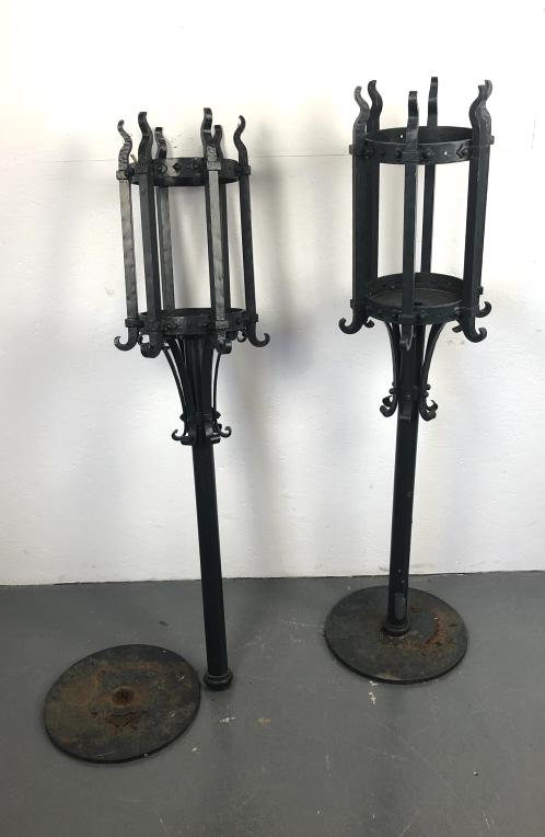 A Pair of Wrought Iron Torchieres (1 of 5)