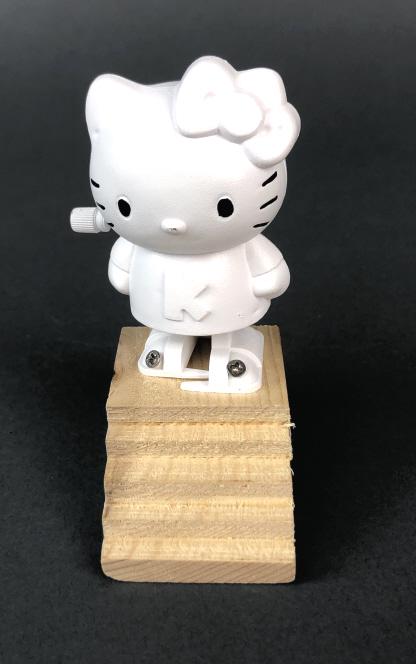 Tom Sachs American - Born 1966: Tom Sachs (American - Born 1966) "Hello Kitty" Signed on verso.4"h overall h x 1 1/2" w x 2 1/4"d.Condition, good
