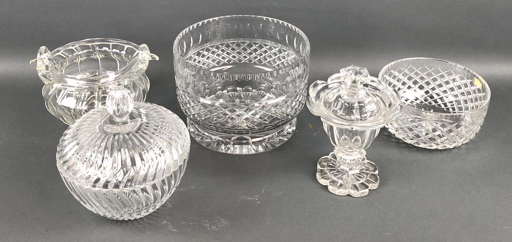 A Group of 5 Cut Crystal Articles (1 of 14)