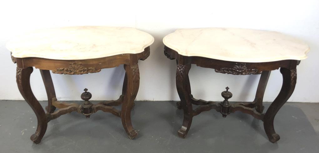 Pair of Victorian Style Mahogany Side Tables (1 of 5)