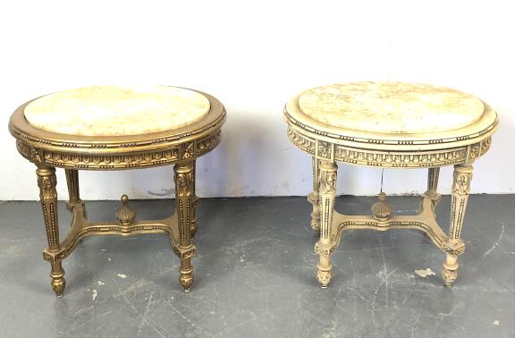 2 Louis the XVl Style Marbletop Side Tables (1 of 7)