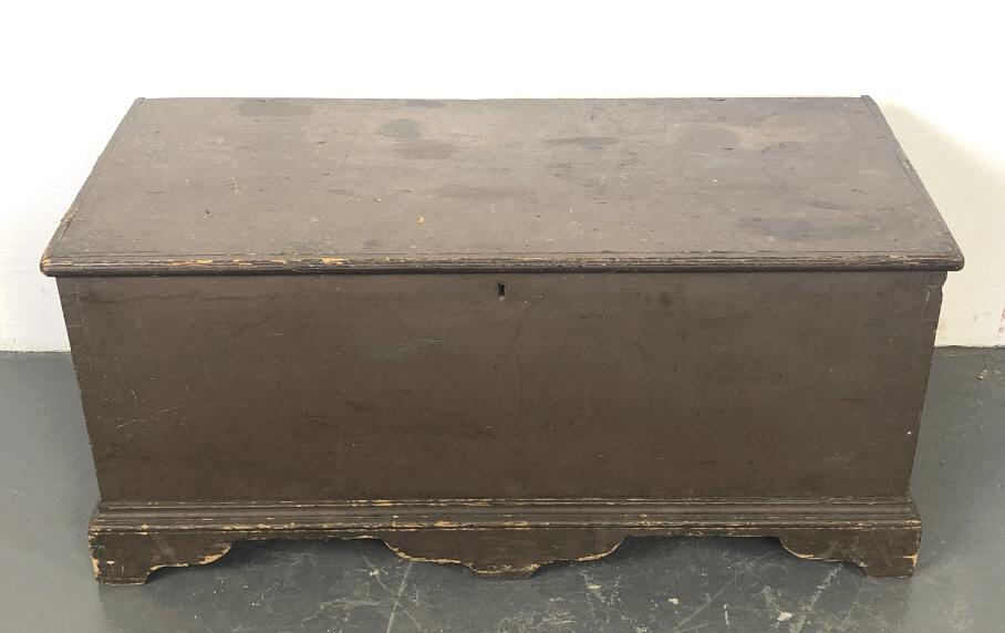 19th Century Brown Painted Blanket Chest (1 of 7)