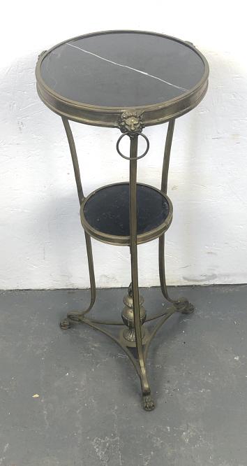 Neoclassical Style Brass & Marble Girandole Table (1 of 4)