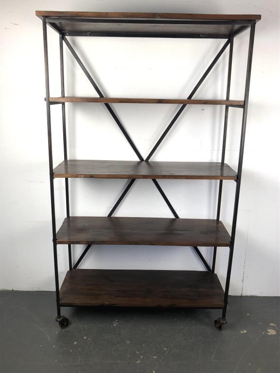 Industrial Style Metal & Wood Etagere (1 of 4)